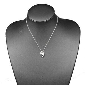 TIFFANY&Co. Double teardrop Necklace Silver925 5.42g Women